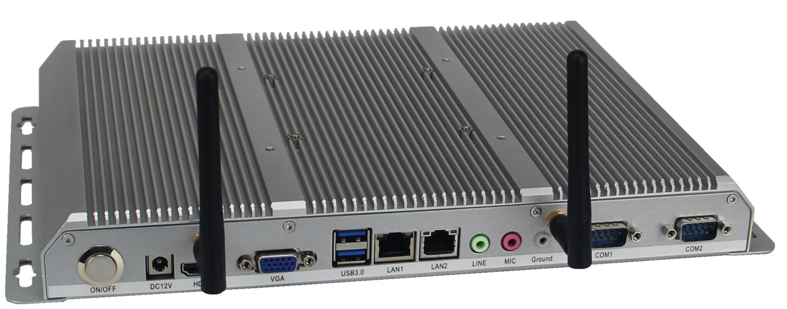 Minimaker BBPC-K02 - Wydajny wzmocniony mini komputer przemysłowy z 2x (karta sieciowa) LAN RJ45 oraz portami szeregowymi COM RS232