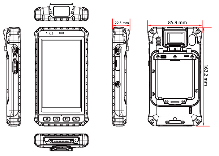 Mobilny Przemysłowy Kolektor Danych WINMATE E500RM8 mobilator.pl umpc