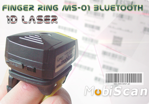 MobiScan FingerRing MS01 Bluetooth MOBISCAN MS-01 Skaner 1D Bezprzewodowy Bluetooth 2.0 Poręczny pieścień MobiSCAN  Kompatybilny Windows Android IOS mobilator.pl New Portable Devices Mobilne Skanery kodoów kreskowych MINI