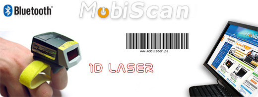 MobiScan FingerRing MS01 Bluetooth MOBISCAN MS-01 Skaner 1D Bezprzewodowy Bluetooth 2.0 Poręczny pieścień MobiSCAN  Kompatybilny Windows Android IOS mobilator.pl New Portable Devices Mobilne Skanery kodoów kreskowych MINI