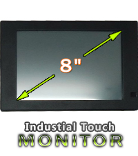 Industial Touch Monitor CCETM8-IP65 Przemysłowy Monitor Panelowy  Norma odporności IP65 Monitor dotykowy Ekran rezystancyjny 5 wire resistive wyświetlacz 8 cali LED mobilator.pl New Portable Devices VGA USB