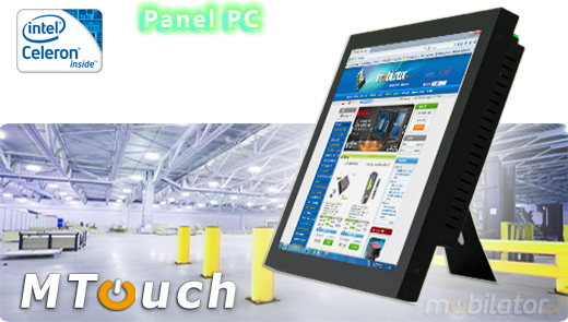 MTouch Industrial Przemysłowy PanelPC MobiBOX 17   Komputer panelowy Panel PC  Przemysłowy komputer panelowy Ekran rezystancyjny 5 wire resistive wyświetlacz 17 cali mobilator.pl New Portable Devices Windows RS-232 COM VGA HDMI Intel Celeron 