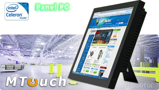 MTouch Industrial Przemysłowy PanelPC MobiBOX 19   Komputer panelowy Panel PC  Przemysłowy komputer panelowy Ekran rezystancyjny 5 wire resistive wyświetlacz 19 cali mobilator.pl New Portable Devices Windows RS-232 COM VGA HDMI Intel Celeron 