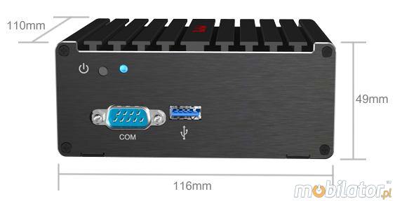 Przemysłowy Fanless MiniPC mBOX-JW310