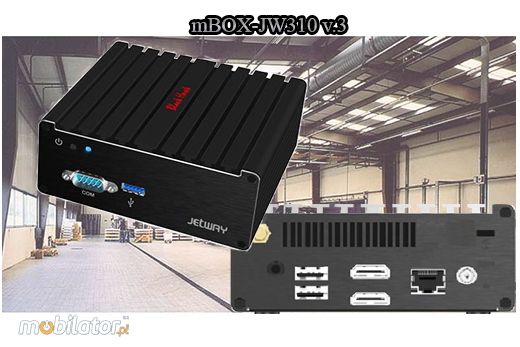 Przemysłowy Fanless MiniPC mBOX-JW310