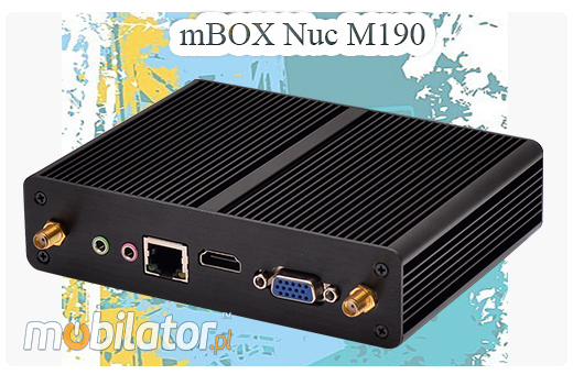 Przemysłowy Fanless MiniPC  MBOX Nuc M190