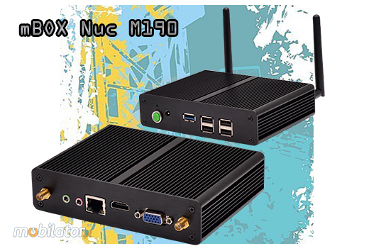 Industrial Fanless MiniPC mBOX Nuc M190