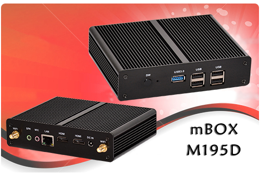 Przemysłowy MiniPC mBOX-M195D