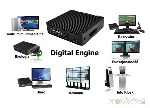Przemysłowy Fanless MiniPC  MBOX Nuc Q100N