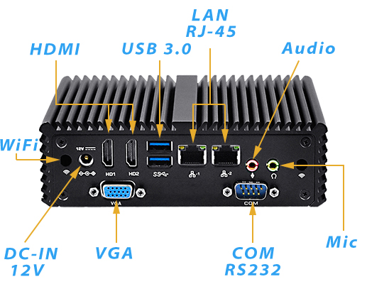 Industrial Computer Fanless MiniPC mBOX Nuc Q150P