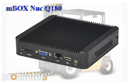 Przemysłowy Fanless MiniPC  MBOX Nuc Q180