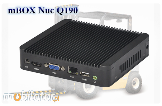 Industrial Fanless MiniPC mBOX Nuc Q190