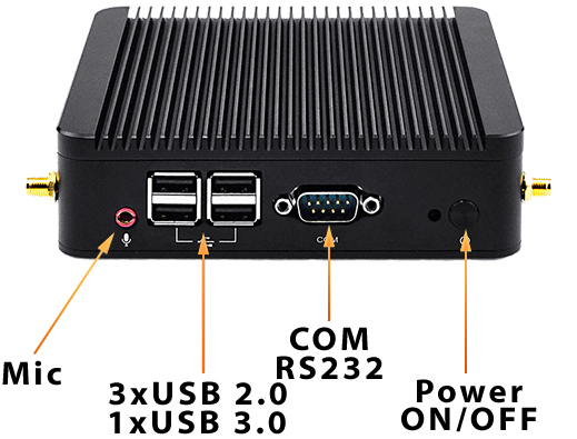 Komputer Przemysłowy Fanless MiniPC mBOX Nuc Q190N umpc mobilator ssd