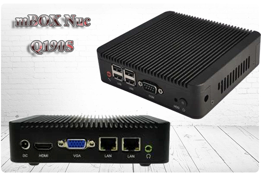 Industrial Fanless MiniPC mBOX Nuc Q190S