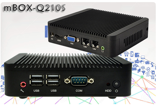 Komputer Przemysłowy Fanless MiniPC mBOX Nuc Q210S