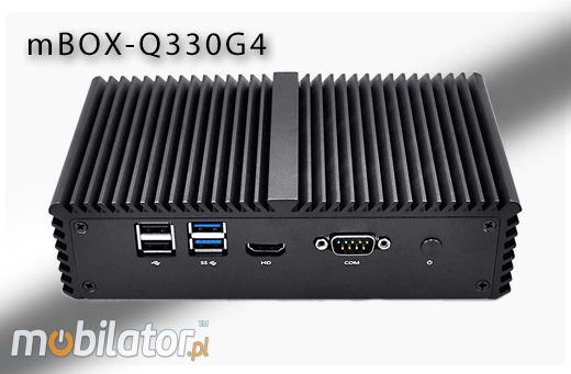 Komputer Przemysłowy Fanless MiniPC mBOX Nuc Q330G4 i3 umpc mobilator ssd intel celeron
