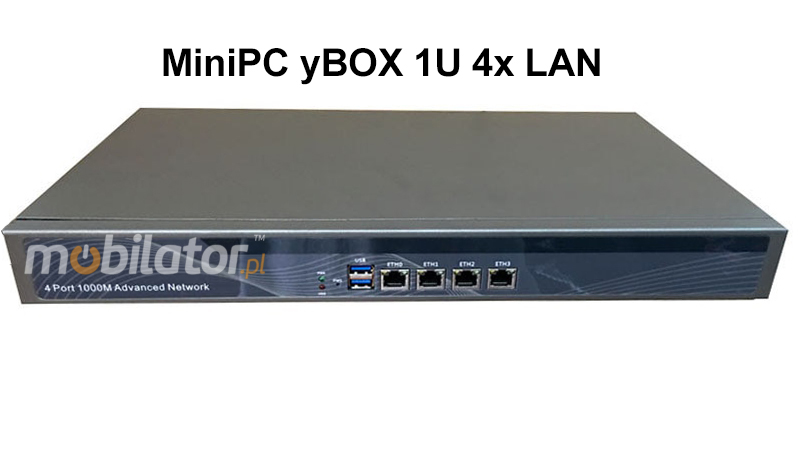 Computer Industry Fanless MiniPC MiniPC yBOX - 1U rack new design look mobilator fast lan 4x rj45