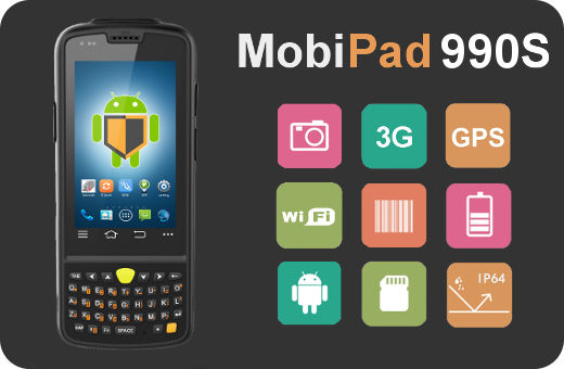 mobipad kolektor danych 980s przemysłowy aparat wi-fi bluetooth skaner 1d 2d rfid