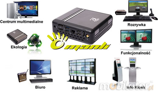 MiniPC Nettop Mini-PC Mały komputer Manli T4  M-T4500833B