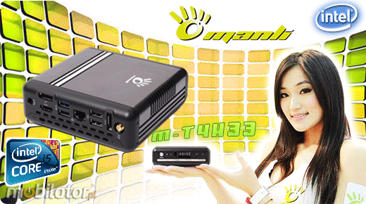 MiniPC Nettop Mini-PC Small computer Manli T4  M-T4H33 Intel Core™ i5-3337U (2x1.80 GHz)  Intel HD 4000 1TB HDD 500GB SSD Windows 8 8GB RAM DDR 3 Chipset HM77 i3 i5 i7 Intel