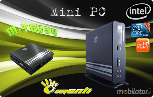 MiniPC Nettop Mini-PC Small computer Manli T6  M-T6H34 Intel Core™ i5-3470T (2x2.9 GHz)  Intel HD 2500 1TB HDD 500GB SSD Windows 7 Windows 8 16GB RAM DDR3 Chipset H61 i3 i5 i7 T6