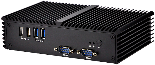 Industrial Computer Fanless MiniPC Qunso ssd intel core i5 wi-fi com usb 