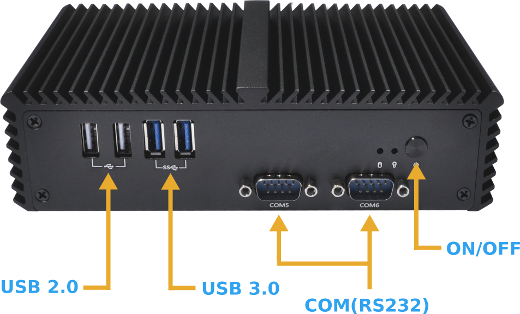 Industrial Computer Fanless MiniPC Qunso ssd intel core i5 wi-fi com usb 