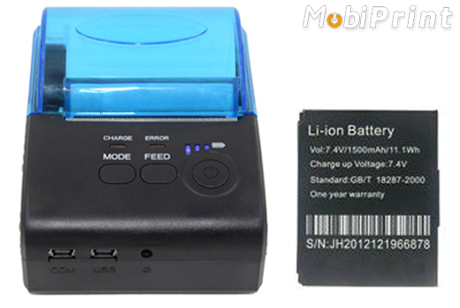 MobiPrint  MP-582LD Drukarka termiczna mini drukarka logo mechanizm Interfejs USB Bluetooth RS232 Mobilna Drukarka mobilator.pl windows android  New Portable Devices