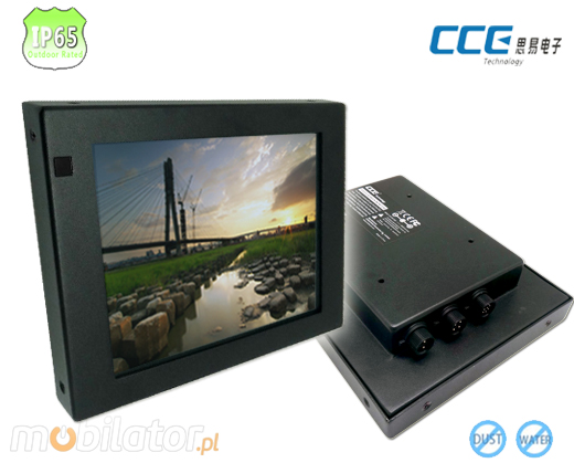 Industial Touch Monitor CCETM8-IP65 Przemysłowy Monitor Panelowy  Norma odporności IP65 Monitor dotykowy Ekran rezystancyjny 5 wire resistive wyświetlacz 8 cali LED mobilator.pl New Portable Devices VGA USB