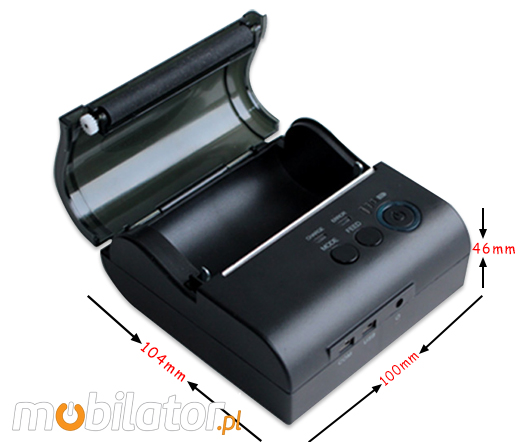 MobiPrint  MP-801LD Drukarka termiczna mini drukarka logo mechanizm Interfejs USB Bluetooth RS232 Mobilna Drukarka mobilator.pl windows android  New Portable Devices Mobile Printer Mini