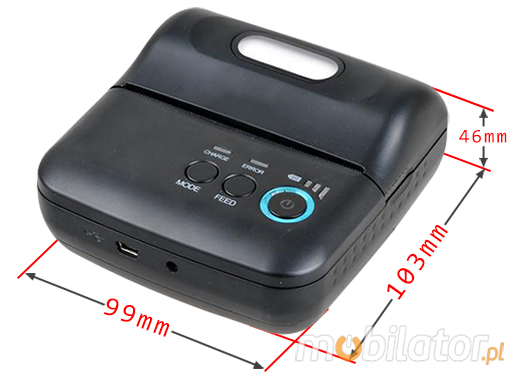 MobiPrint MP-T7 Drukarka termiczna Thermal Line  mini drukarka kodów mechanizm FUJITSU Interfejs  Bluetooth USB Mobilna Drukarka mobilator.pl windows android  New Portable Devices małe drukarki paragonów ios mała drukarka przenośna portable drukarka kodów