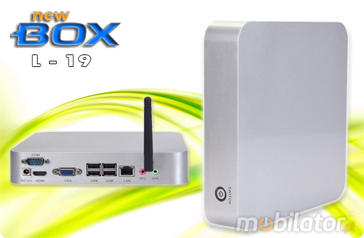 Industrial Computer Fanless MiniPC nBOX-L19 BAREBONE