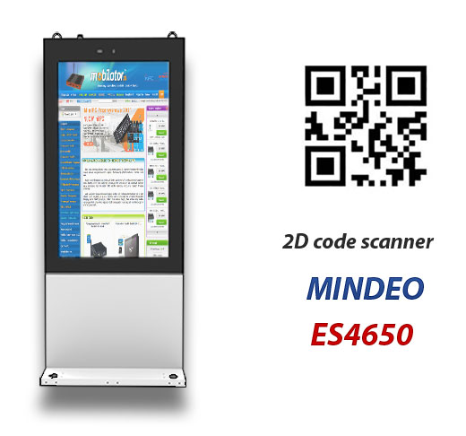 NoMobi trex 43 inch totem outdoor barcode scanner 1d 2d