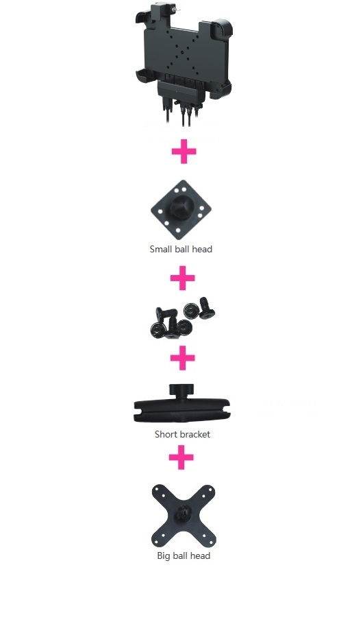 Lockable car holder for tablets I16H / T16 