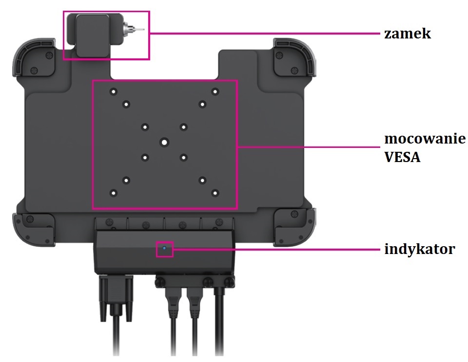 Uchwyt samochodowy zamykany z możliwością ładowania do tabletów I16H/T16