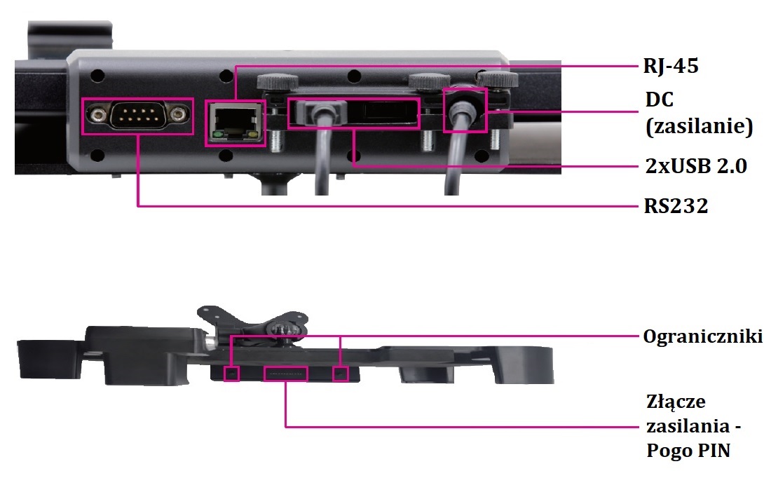 Uchwyt samochodowy zamykany z możliwością ładowania do tabletów I16H/T16