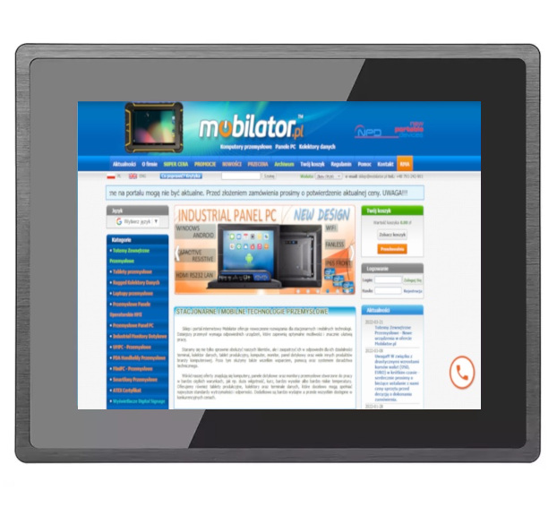 BiBOX-121PC2 (i7-10th) 2xLAN - Rugged touch screen with HD quality and IP65 durability. WINDOWS 10 PRO license