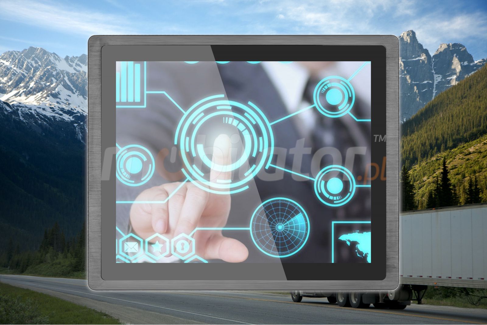 BiBOX-170PC1 - Przemysłowy panel PC z nowoczesnym procesorem i7 do zastosowania w logistyce