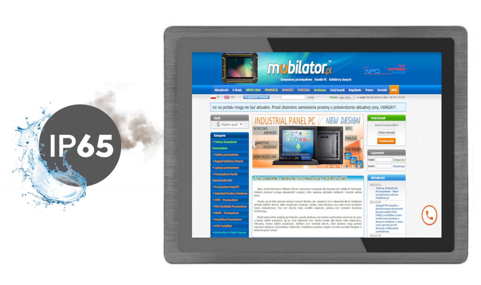 IP65 protects BIBOX-150PC2 against water and dust