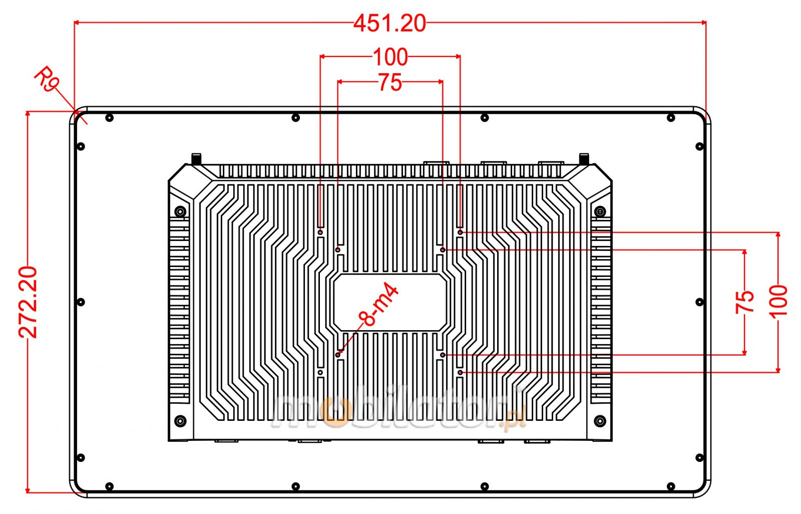 BiBox 185-I58 18.5 cala dotykowy przemysłowy komputer panelowy