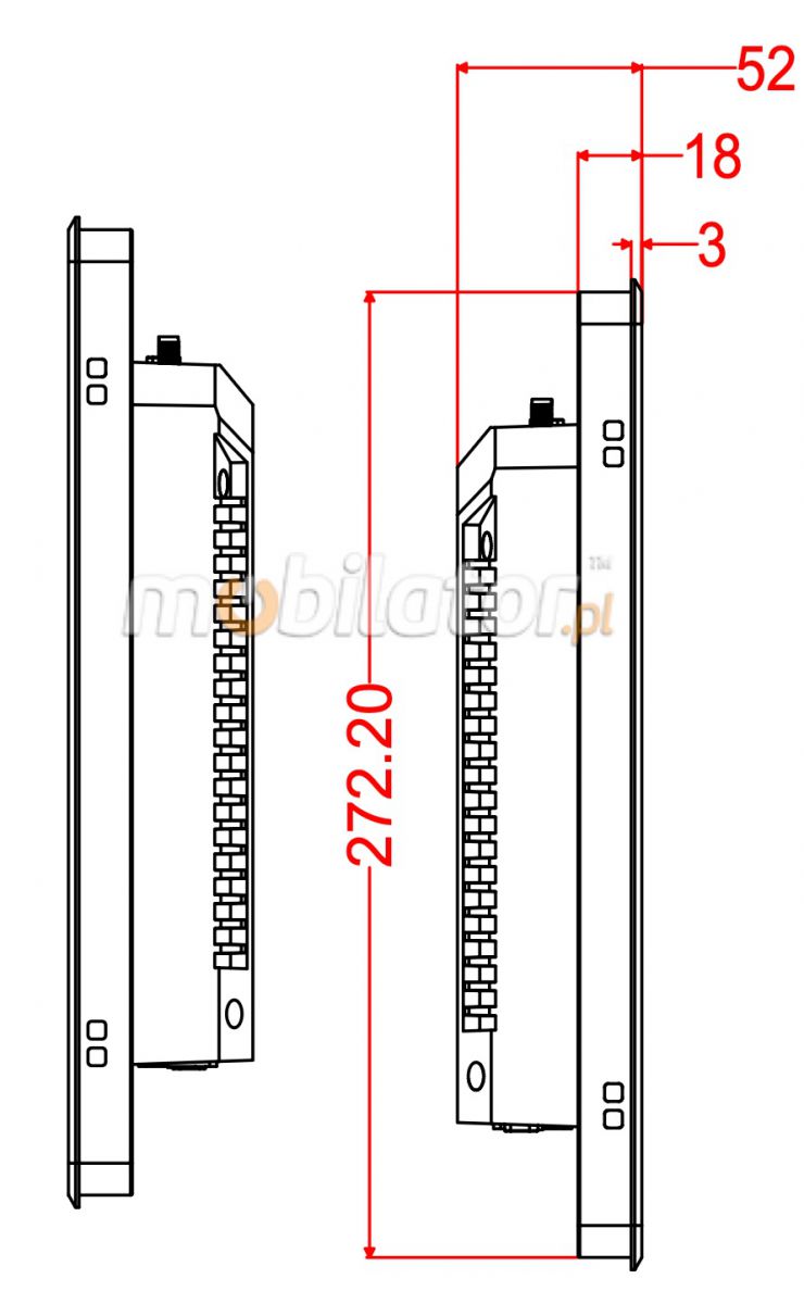 BiBox 185-I58 18.5 cala dotykowy przemysłowy komputer panelowy