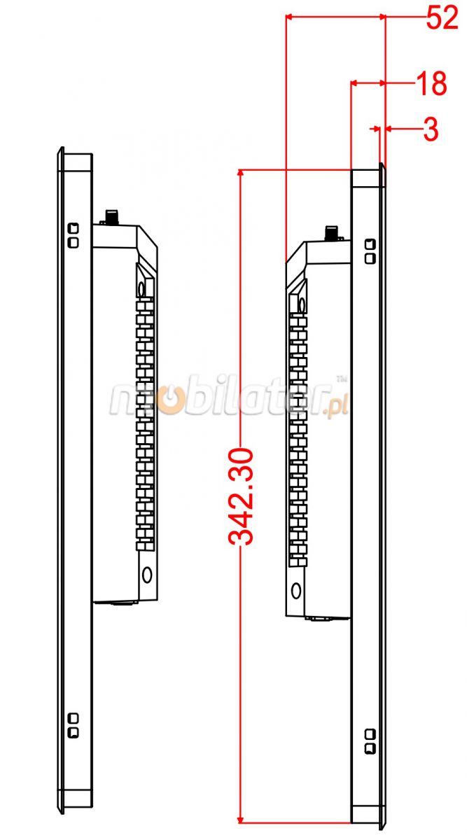 BiBox 19-I58 19 cali dotykowy przemysłowy komputer panelowy