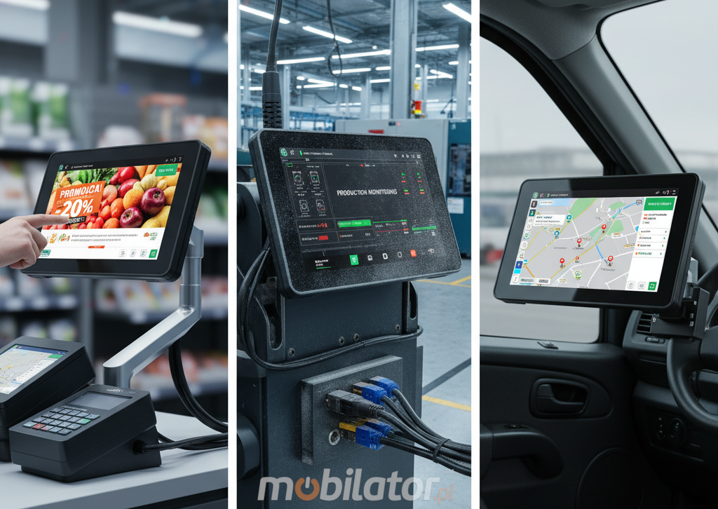 Pyłoszczelny komputer panelowy z ekranem