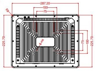 Solid, metal industrial panel PC with IP65 multimedia