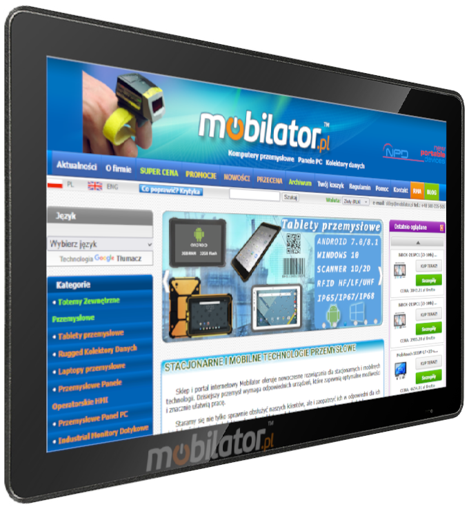 Ekran 15 cala o jasności trzysta nitów BiBox 15-I58