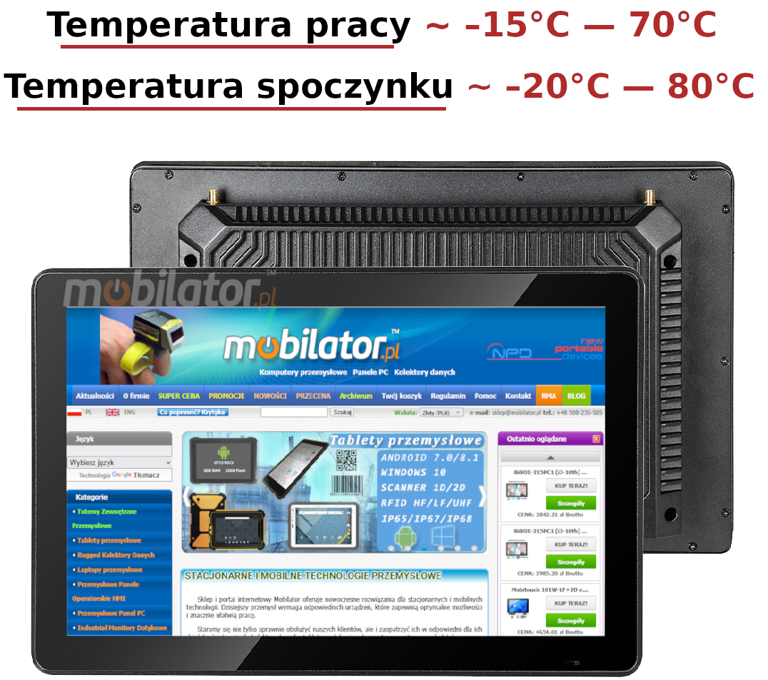 Odporność modelu 15-I58 na ekstremalne temperatury