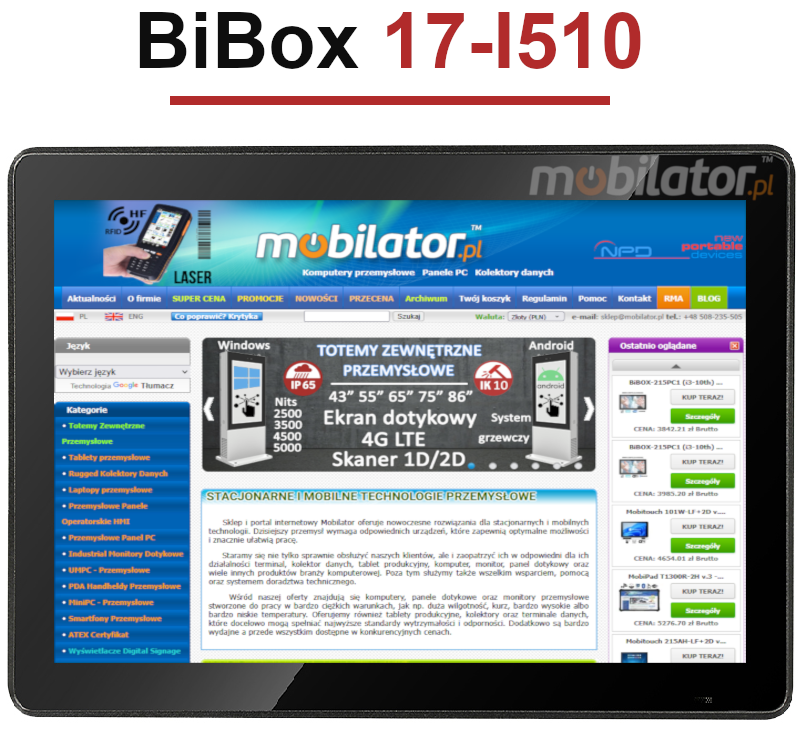 Wielofunkcyjny BiBox 17-I510 z certyfikatem IP65