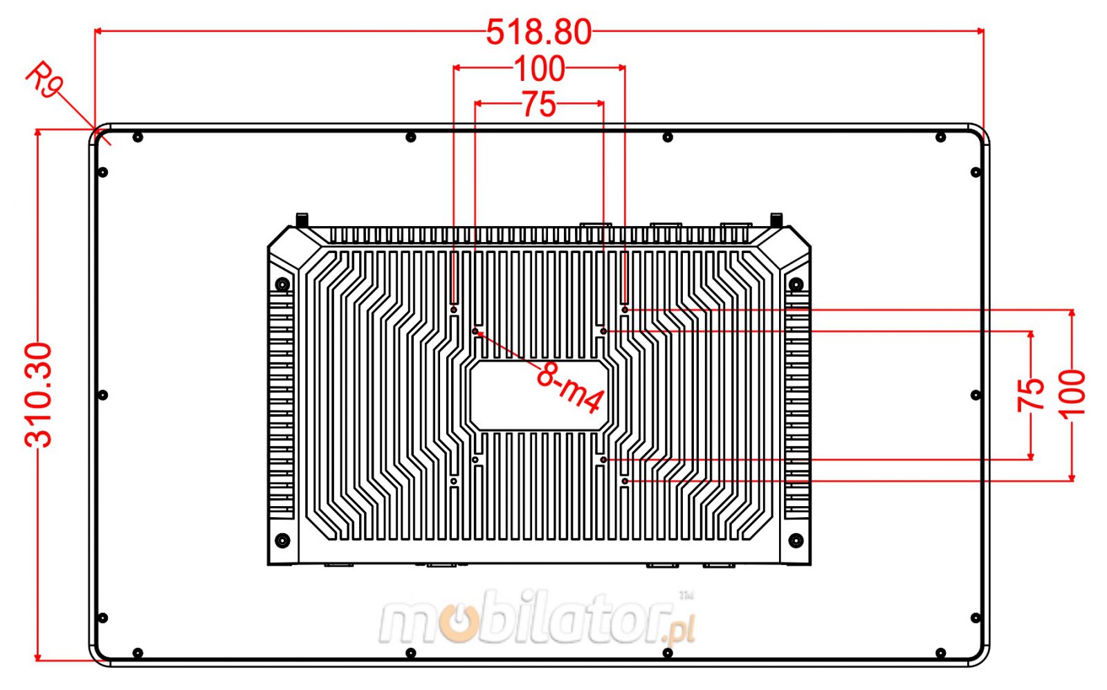 BiBox 215-I58 21.5 cala dotykowy przemysłowy komputer panelowy