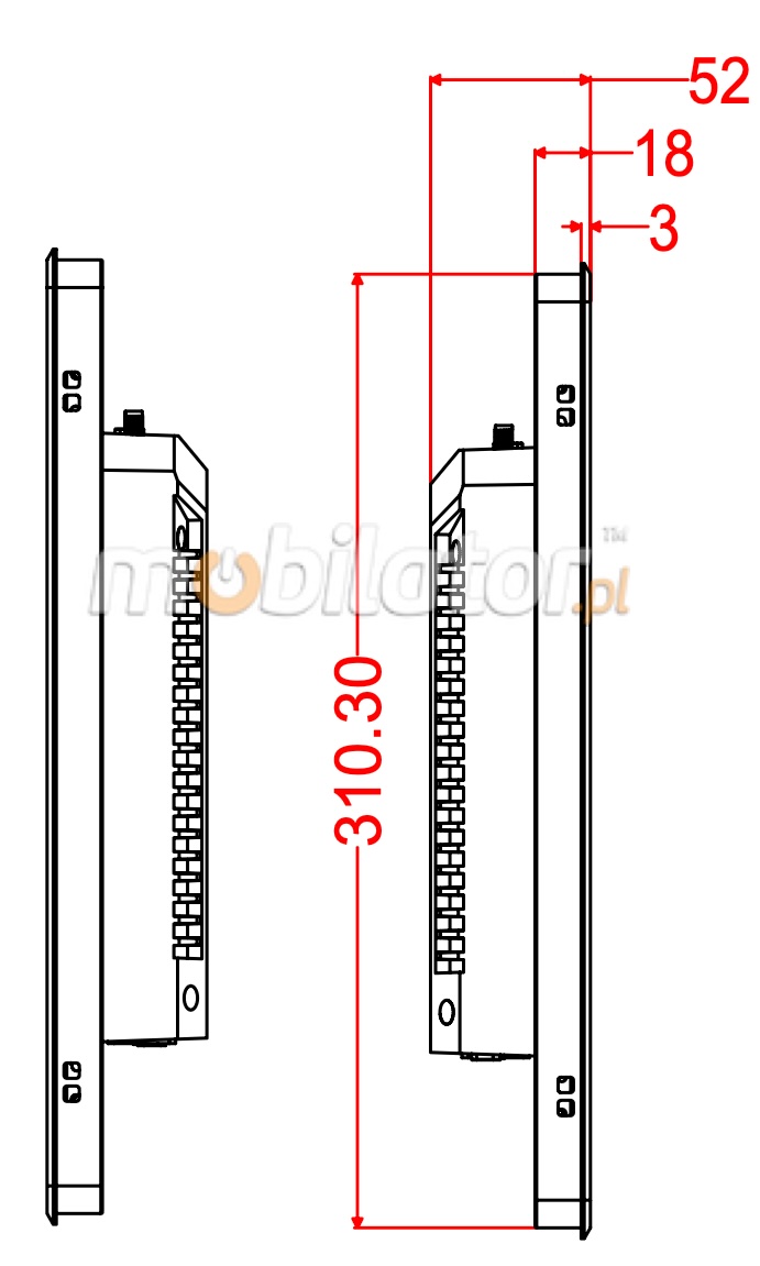 BiBox 215-I58 21.5 cala dotykowy przemysłowy komputer panelowy
