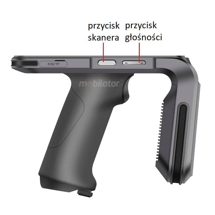 Chainway  C5-V64 wymiary przyciski klawiatura odporny wytrzymały kolektor danych IP67